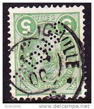 Luxembourg 1899 SERVICE  Timbres Poste De 1891-95 OFFICIEL Perforé 5 C. Vert Y & T  S 85 - Dienst