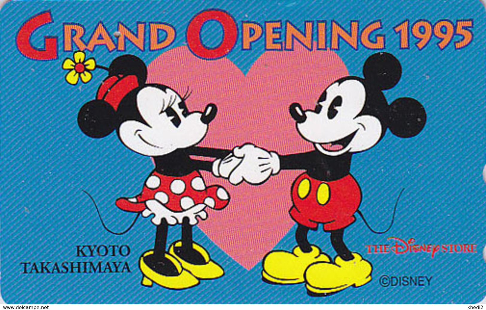 Télécarte Japon / 110-170157 - DISNEY STORE GO 1995 ** ONE PUNCH ** - MICKEY MINNIE Japan Phonecard - Disney