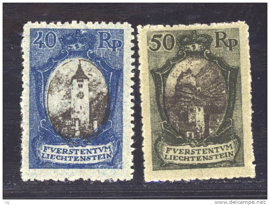 Liechtenstein  -  1921  :  Yv  56-57  *         ,    N2 - Nuevos