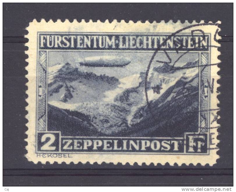 Liechtenstein  -  Avion  -  1931  :  Yv  8   (o)    Zeppelin - Poste Aérienne