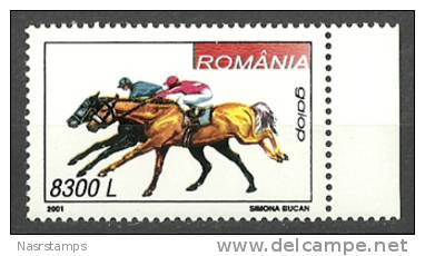 Romania - 2001 - ( Equestrian Sports ) - MNH (**) - Chevaux