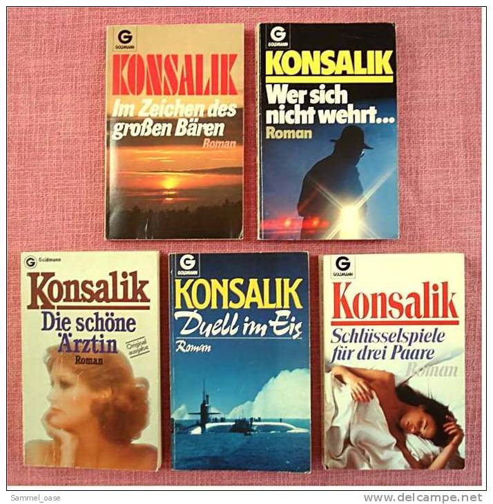 5 Konsalik Taschenbücher - Im Zeichen des großen Bären  -  Wer sich nicht wehrt...