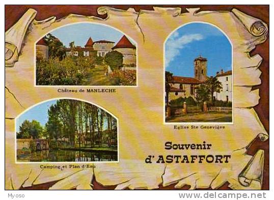 47 Souvenir D'ASTAFFORT, Vues Multiples, Parchemin - Astaffort