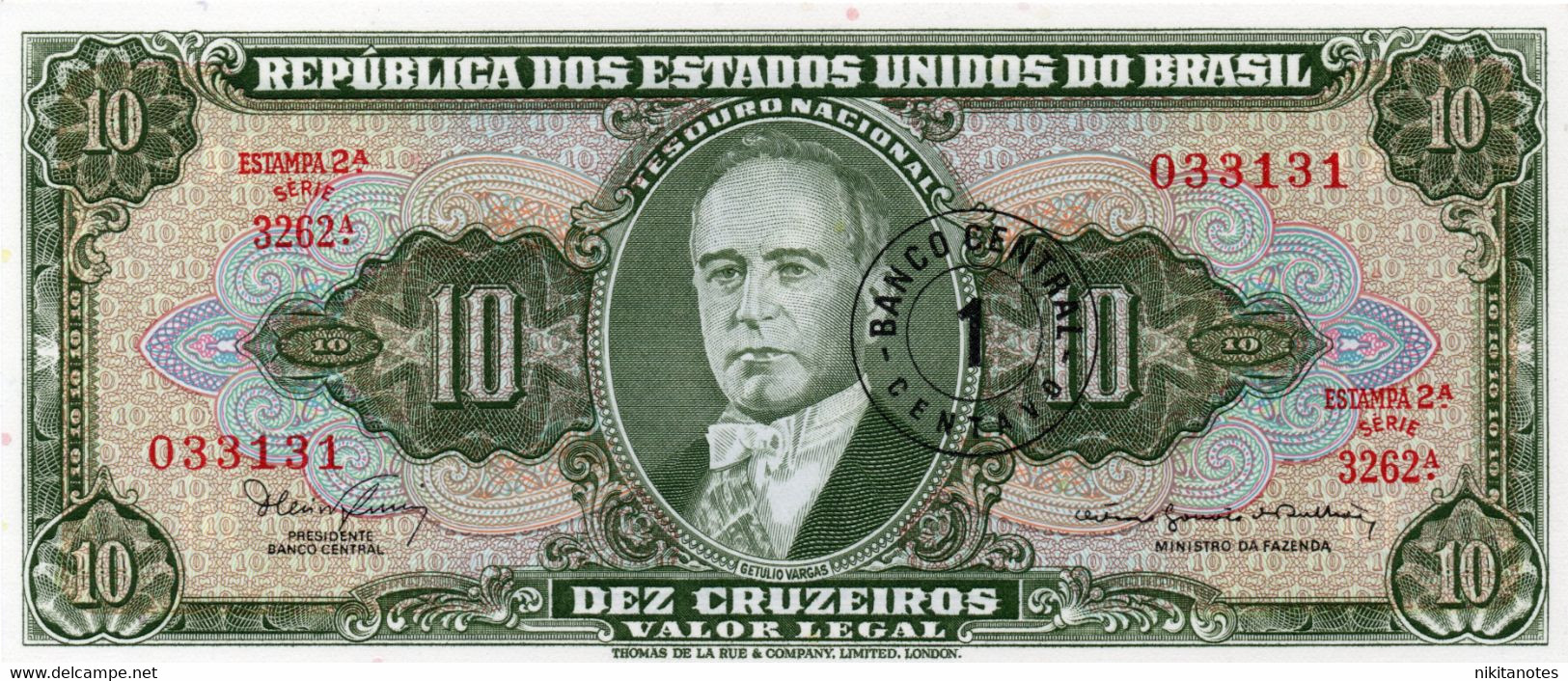 Brazil 1 Centavos On 10 Cruzeiros, 1966 - 1967, UNC Vedi Foto - Brasile