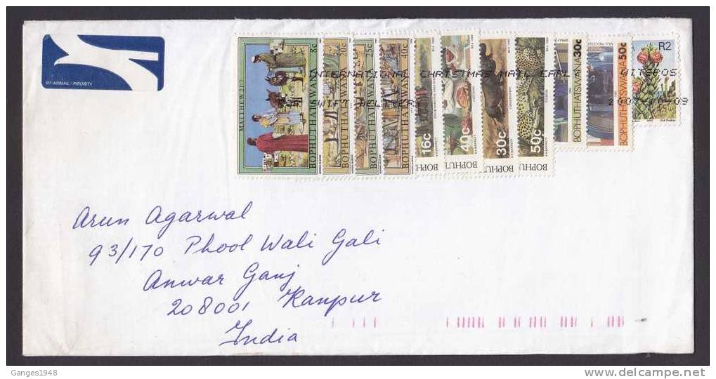 Bophuthatswana   And  South Africa Mixed Franking Combination Postage Cover To India #20654 - Bophuthatswana