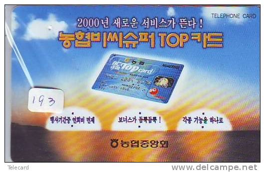TELEFONKARTE * Télécarte KOREA *  PHONECARD KOREA *  (193)  CREDIT CARD * BANKCARD * - Corée Du Sud