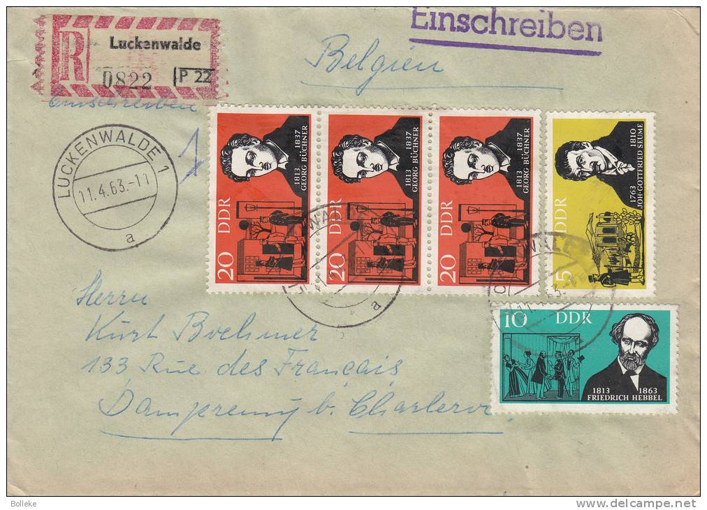 Allemagne - République Démocratique - Lettre Recommandée De 1963 - Oblitération Luckenwalde - Lettres & Documents