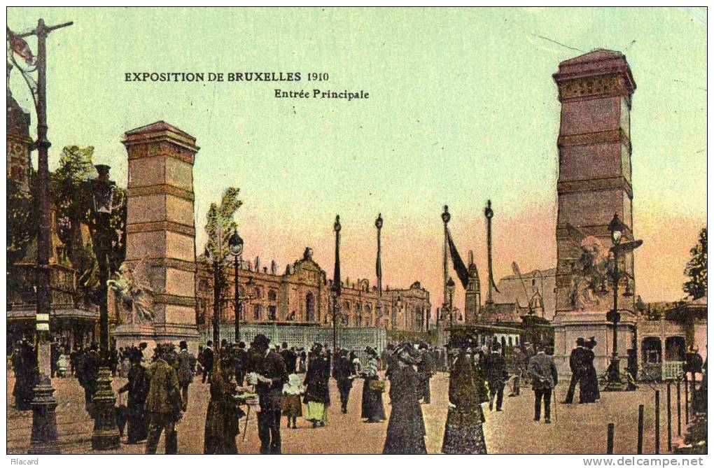 26959    Belgio,  Bruxelles,  Exposition  Universelle  1910,  Entree   Principale,  NV - Expositions Universelles