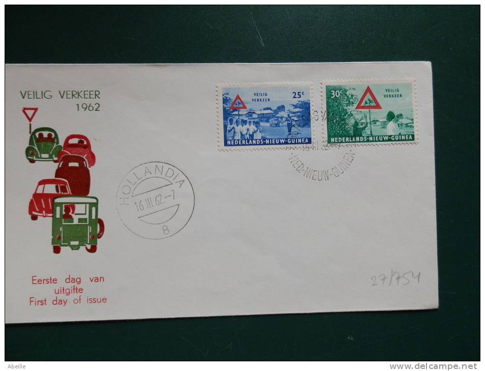 27/754   FDC  NED. NIEUW GUINEA - Accidentes Y Seguridad Vial