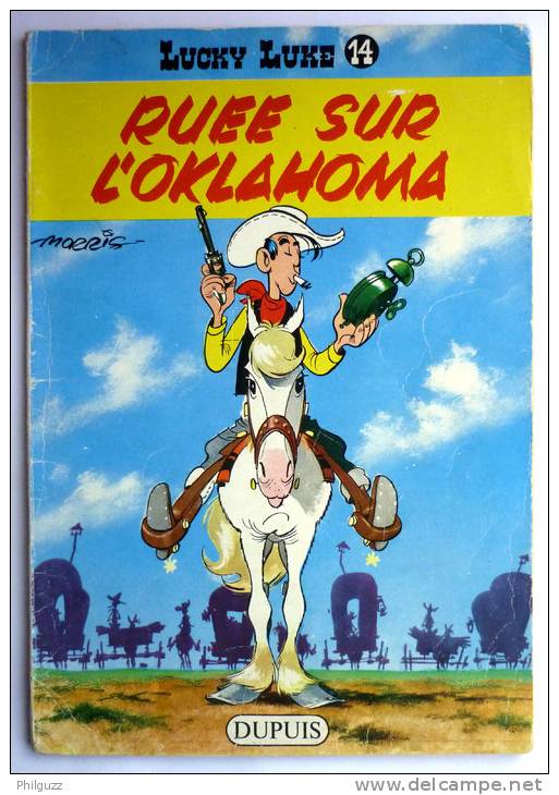 BANDE DESSINEE LUCKY LUKE - RUEE SUR L'OKLAHOMA T14 - MORRIS - EO 1960 - ALBUM BD - Lucky Luke