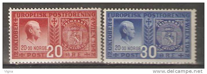 OM647 - NORVEGIA - Unificato N° 244/5 ** - Consiglio Postale Europeo Di Vienna - Nuovi