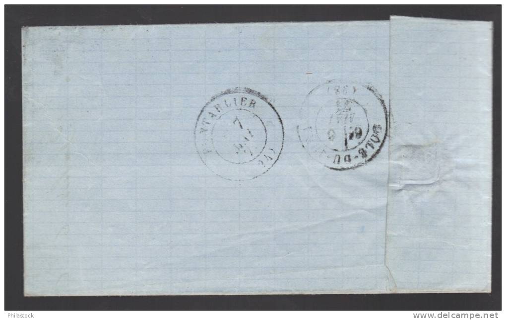 FRANCE 1871 N° 46 A T III Rep. I Obl. S/lettre Entiére GC 3273 & C à D Salins - 1870 Ausgabe Bordeaux