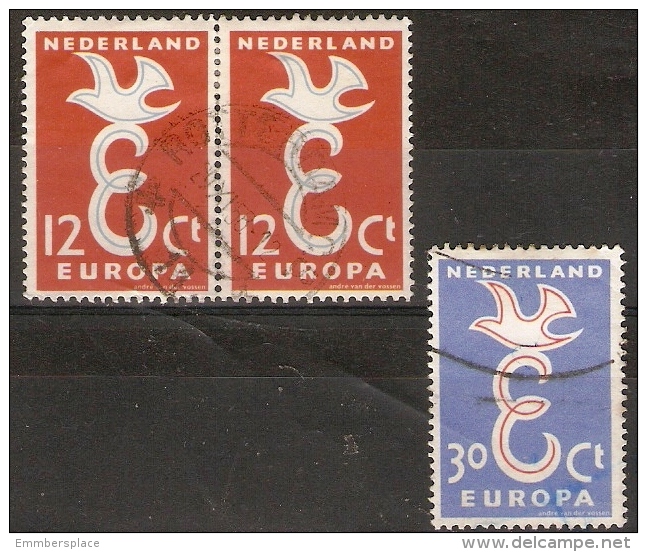 NETHERLANDS - 1959 EUROPA SET OF 2 USED   SG 882/3 - Oblitérés