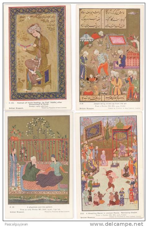 15 CPA MINIATURES - BRITISH MUSEUM - ART OF PAINTING IN PERSIA IN THE SAFAVI PERIOD - Iran