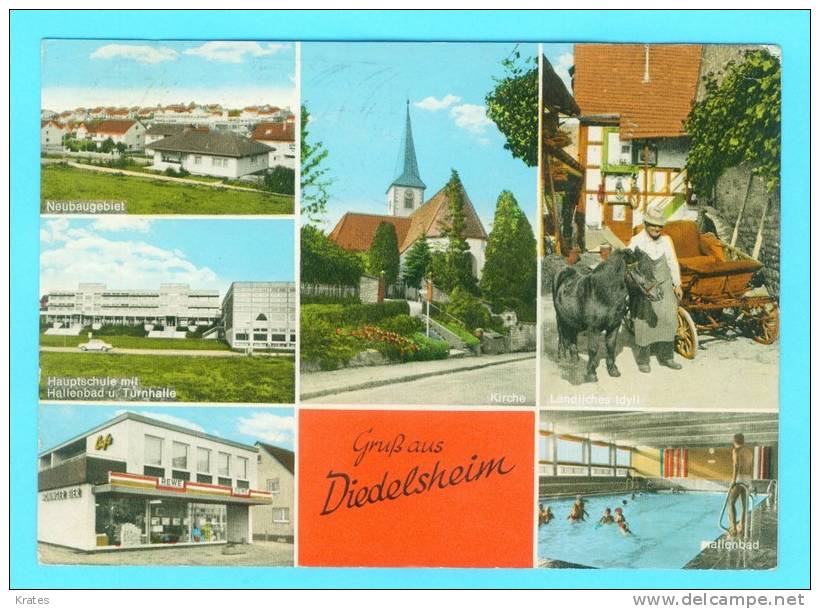 Postcard - Diedelsheim, Mix  Postage   (V 9391) - Bretten