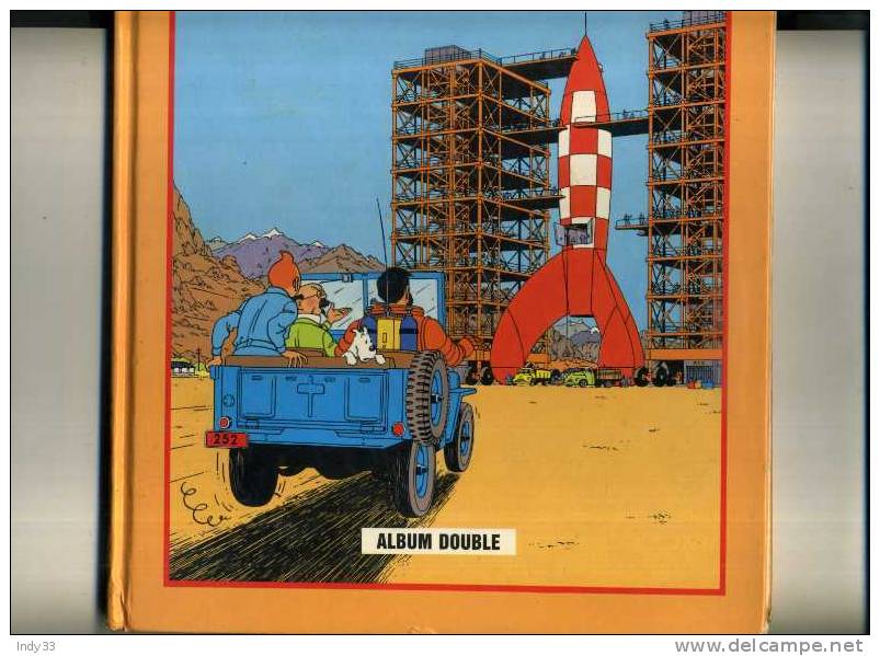 - TINTIN . OBJECTIF LUNE . ON A MARCHE SUR LA LUNE . ALBUM DOUBLE . FRANCE LOISIRS 1981 . - Tintin