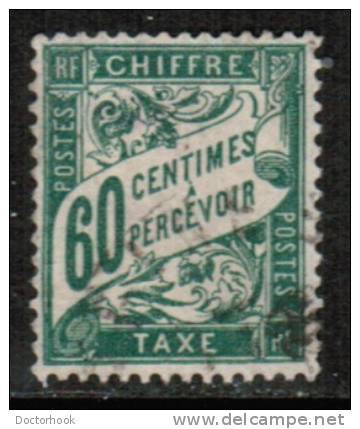 FRANCE   Scott #  J 39  F-VF USED - 1859-1959 Used