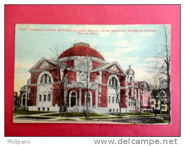 - Michigan > Detroit  Methodist Episcopal Church On Woodward Ave  1914 Cancel   ------     ----- Ref  467 - Detroit