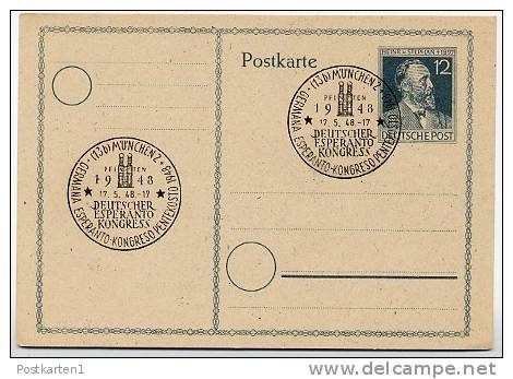 Sost. ESPERANTO-KONGRESS Frauenkirche München 1948 Auf Postkarte Alliierte Besetzung P965 - Esperanto