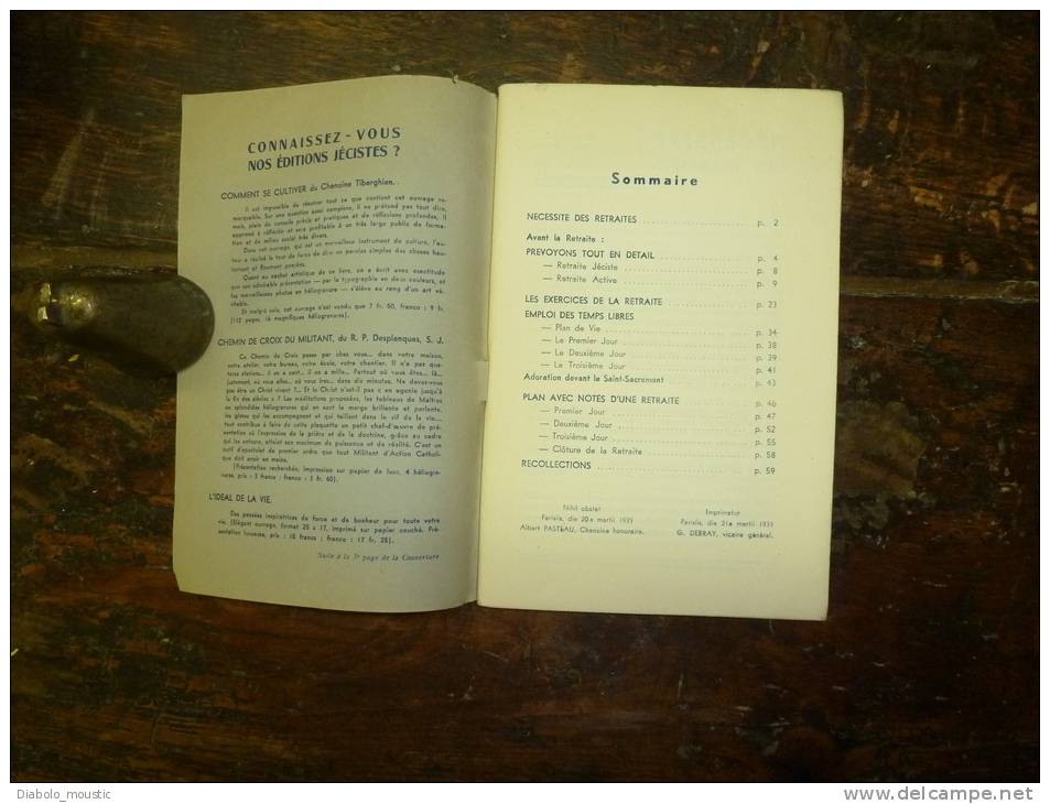 1939      RETRAITE ET RECOLLECTION     Lettre Aux Aumôniers - Religion