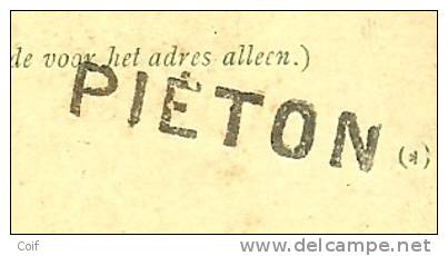 Entier Met Cirkelstempel LUTTRE Met Naamstempel (griffe D´origine) PIETON - Linear Postmarks