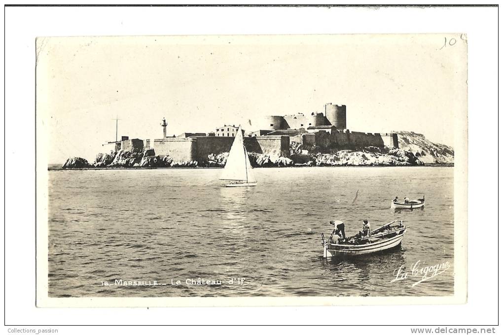 Cp, 13, Marseille, Le Château D'If, écrite 1943 - Château D'If, Frioul, Iles ...