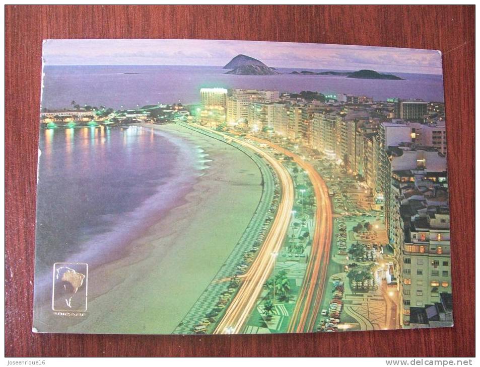 BRASIL, RIO DE JANEIRO, RJ. VISTA NOTURNA. COPACABANA. 350-261 - Copacabana