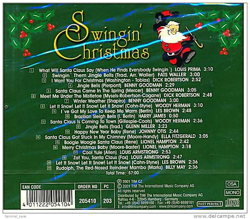 Weihnachtsmusik CD Album  -  Swingin' Christmas - 23 Weihnachtslieder - Christmas Carols