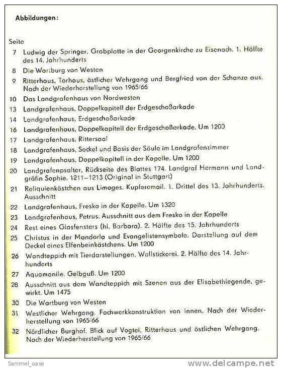 1976  Führer Durch Die Wartburg In Eisenach  -  Illustrierter Führer  -  Mit Farb-Fotos - Thuringe