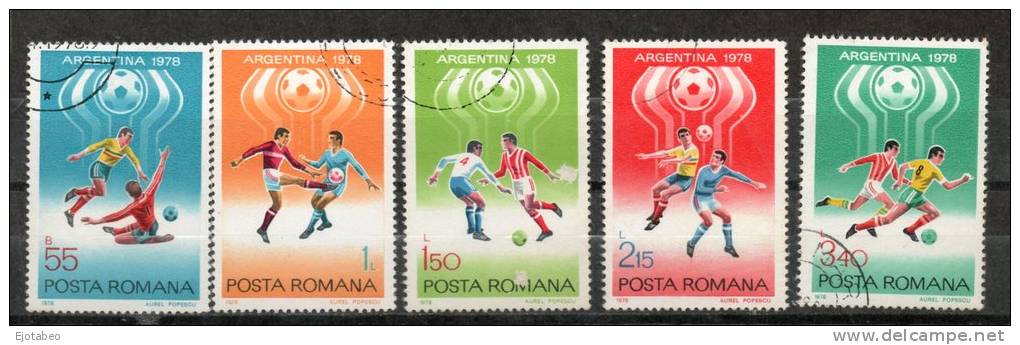 1  RUMANIA-1978-Deportes-Futbol-Copa Del Mundo - Gebraucht