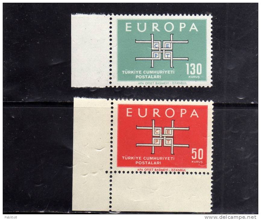 TURCHIA - TURKÍA - TURKEY 1963 EUROPA - EUROP SERIE COMPLETA MNH - Unused Stamps