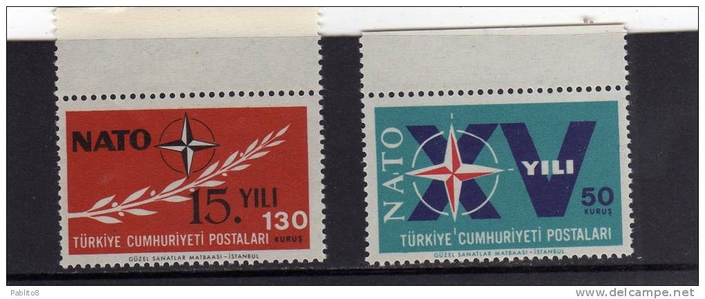 TURCHIA - TURKÍA - TURKEY 1964 NATO SERIE COMPLETA MNH - Unused Stamps