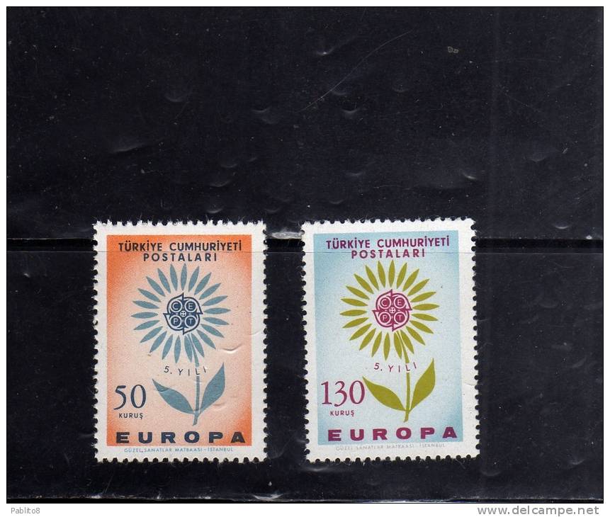 TURCHIA - TURKÍA - TURKEY 1964 EUROPA - EUROP SERIE COMPLETA MNH - Unused Stamps