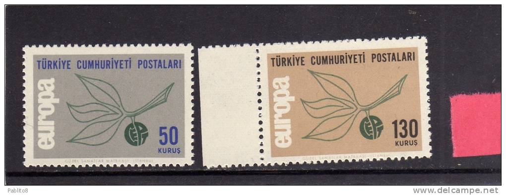 TURCHIA - TURKÍA - TURKEY 1965 EUROPA - EUROP SERIE COMPLETA MNH - Unused Stamps