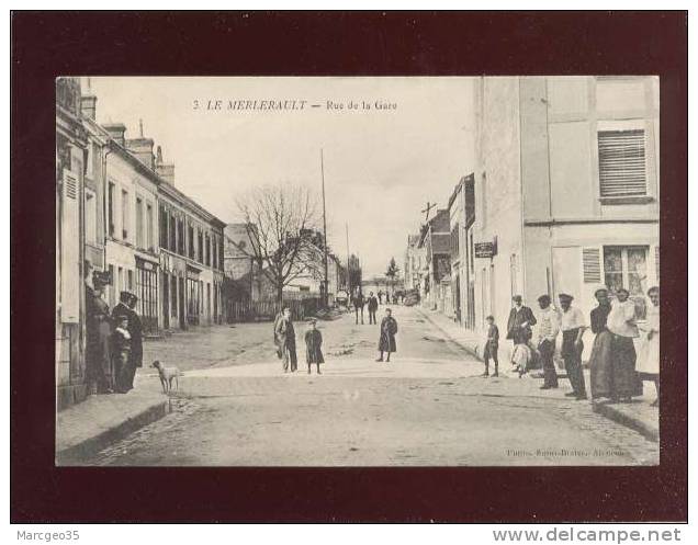 Le Merlerault Rue De La Gare édit.saint Blaise N° 3 Animée , Agence Assurance L'urbaine - Le Merlerault