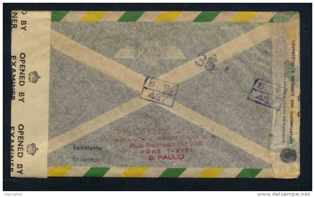 BRESIL / LETTRE AVION CENSUREE POUR L ANGLETERRE (ref 2555) - Brieven En Documenten