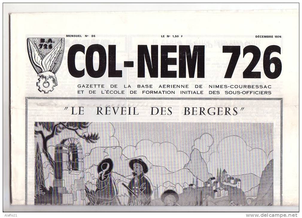 ARMEE De L´AIR - COL NEM 726 N° 86 - GAZETTE BASE AERIENNE 726 NÎMES - Luchtvaart