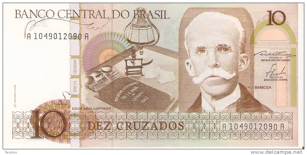 BILLETE DE BRASIL DE 10 CRUZADOS (BANKNOTE) NUEVO SIN CIRCULAR - Nigeria