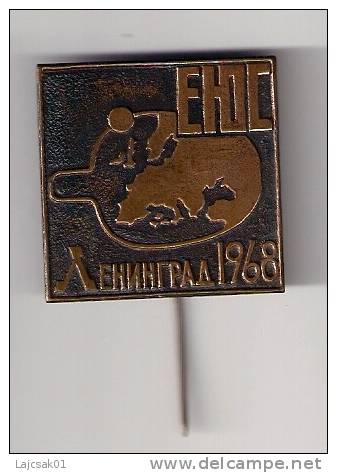 Table Tennis Pin USSR World Championship Leningrad 1968 Juniors - Tenis De Mesa