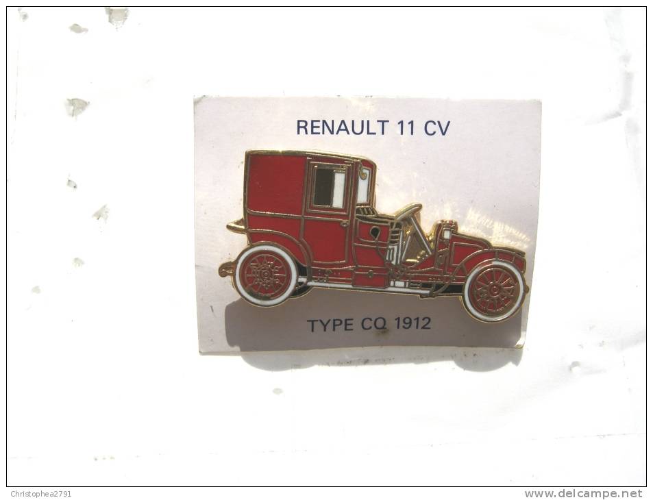 PINS EMAILLE  VEHICULE AUTOMOBILE RENAULT 11 CV 1912 ETAT EXCELLENT - Renault