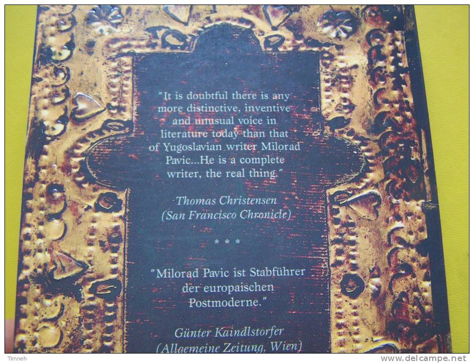 DICTIONARY OF THE KHAZARS A LEXICON NOVEL MILORAD PAVIC 1996 THE FEMALE EDITION - Judaisme