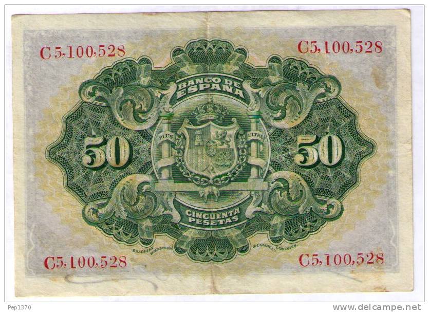 BILLETE DE 50 PESETAS DE 1906 - USADO MUY BONITO - VER FOTOS - 50 Peseten