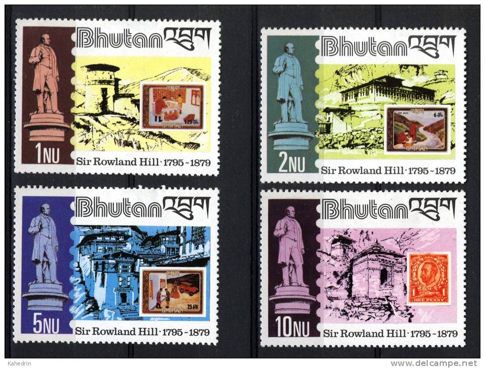 Bhutan 1980, Stamps On Stamps - Sir Rowland Hill *, MLH - Bhutan