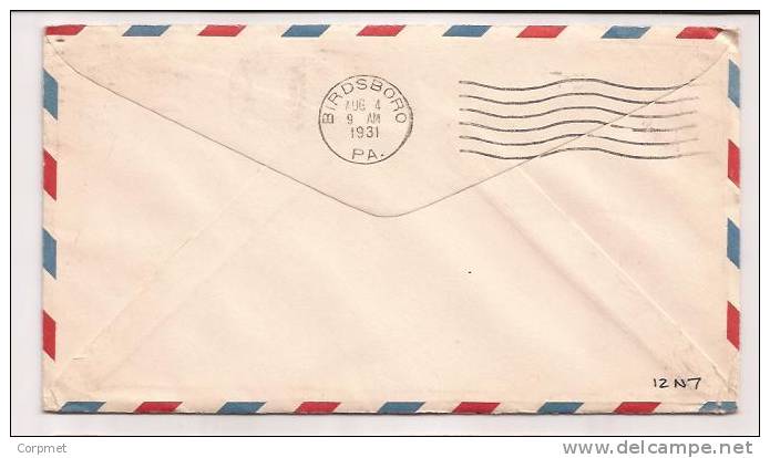 USA - 1931 ENTIRE 5c AIR MAIL - FIRST FLIGHT ALBURQUERQUE-NEW MEXICO - Postmaster Signature- Reception At Back - 1921-40