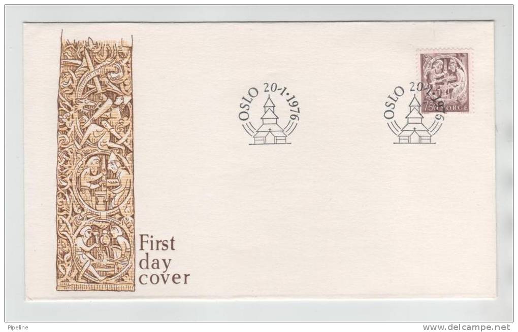 Norway FDC High Value 7.50 20-1-1976 With Cachet - FDC