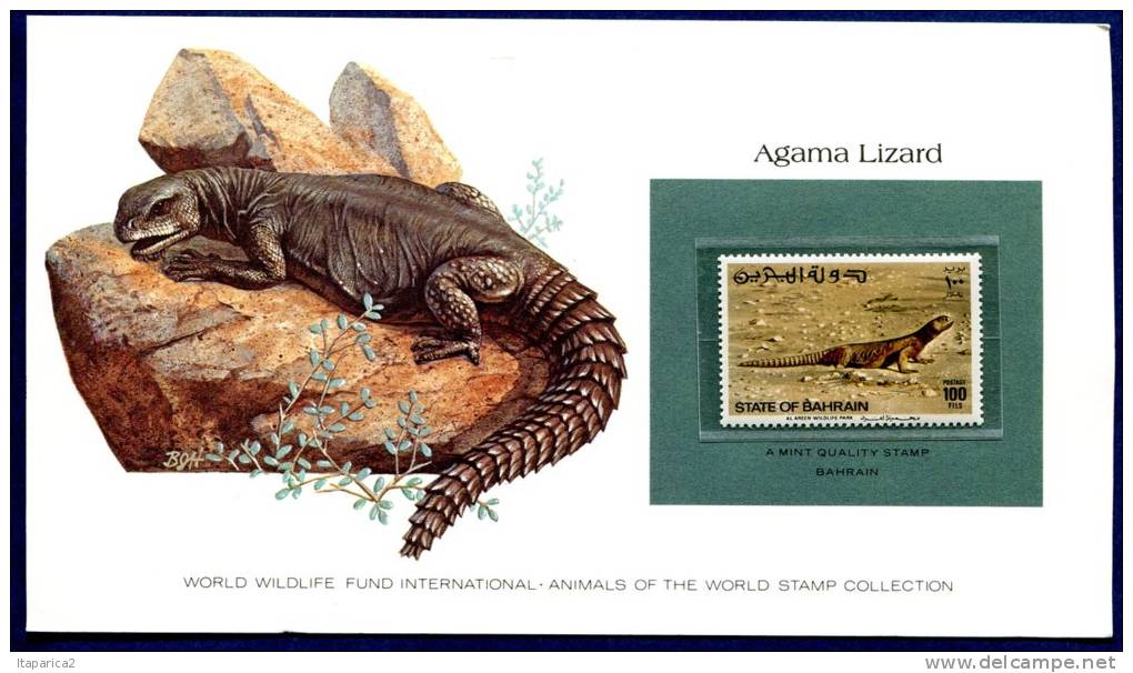 BAHRAIN 1982 Superbe CARTE Collection WWF AGAMA LIZARD  Avec Timbre  Neuf**sans Charnière / 33NAT - Bahreïn (1965-...)