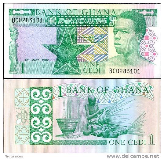 GHANA 1 CEDI 1982 P 17 UNC - Ghana