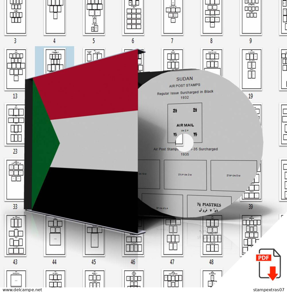 SUDAN STAMP ALBUM PAGES 1897-2011 (76 Pages) - Inglés