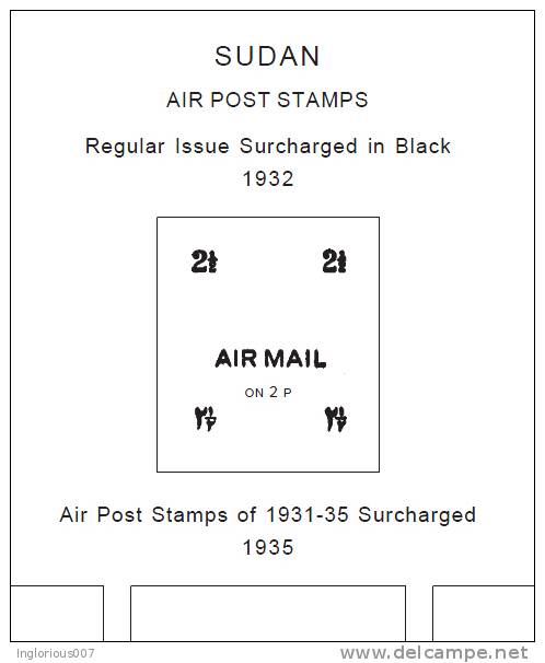 SUDAN STAMP ALBUM PAGES 1897-2011 (76 Pages) - Anglais