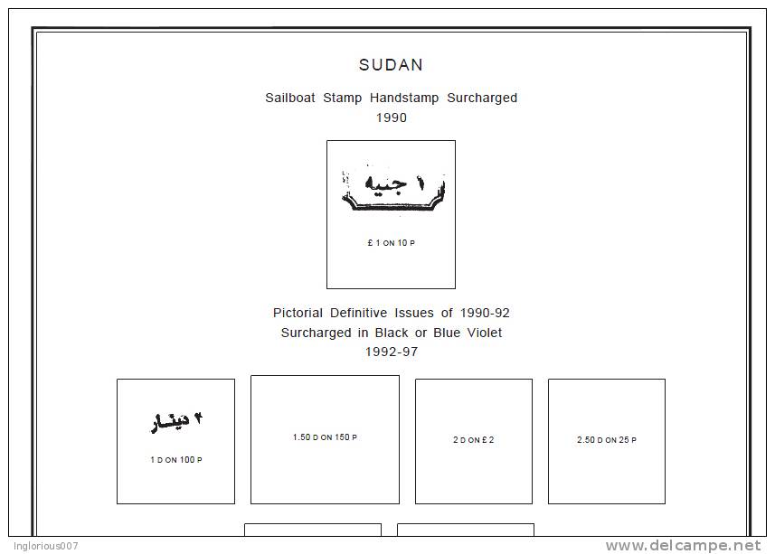 SUDAN STAMP ALBUM PAGES 1897-2011 (76 pages)